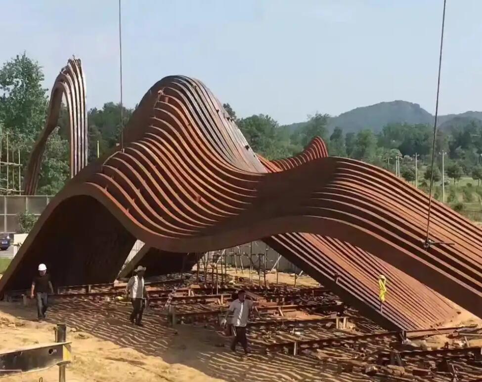 白银耐候钢板雕塑