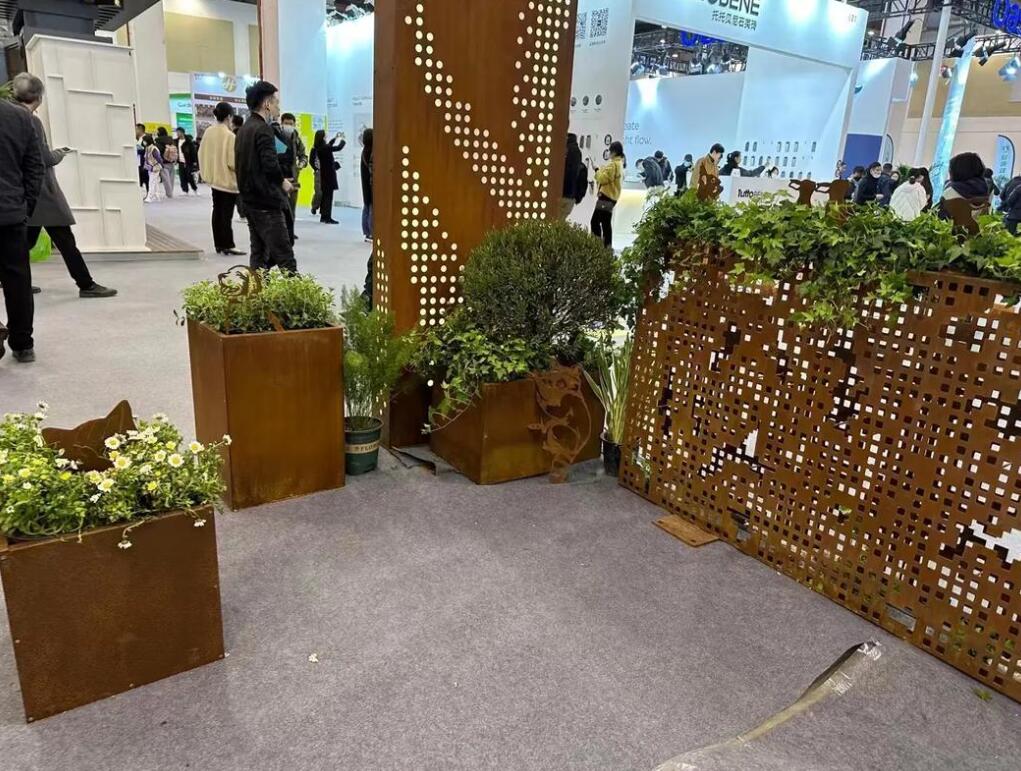 白银耐候钢花箱