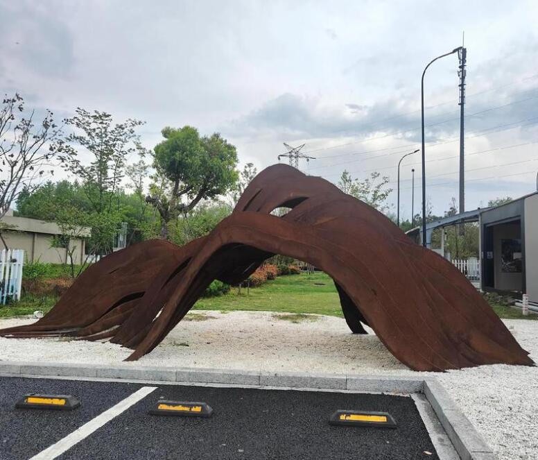 白银耐候钢板造型