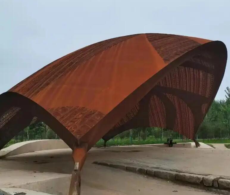 白银耐候钢幕墙案例